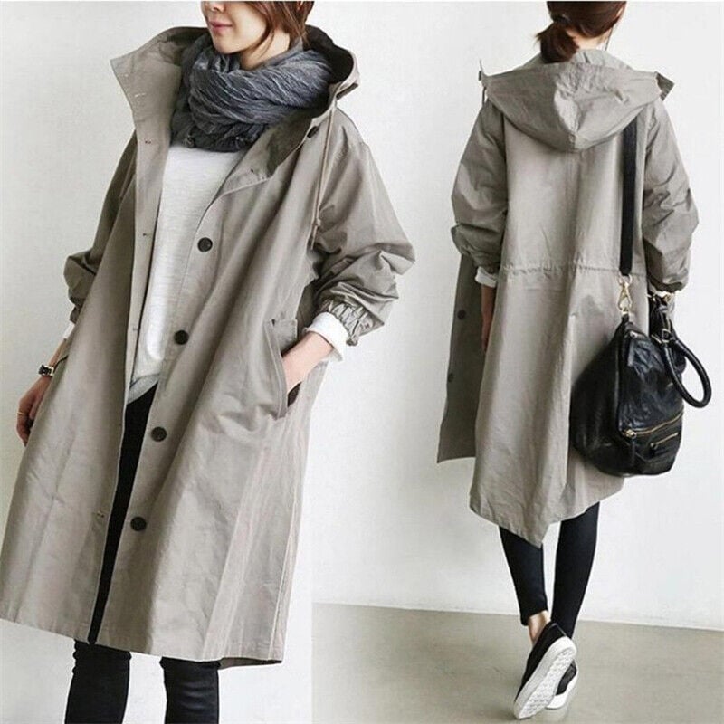 Waterproof Oversized Hooded Windbreaker Raincoat