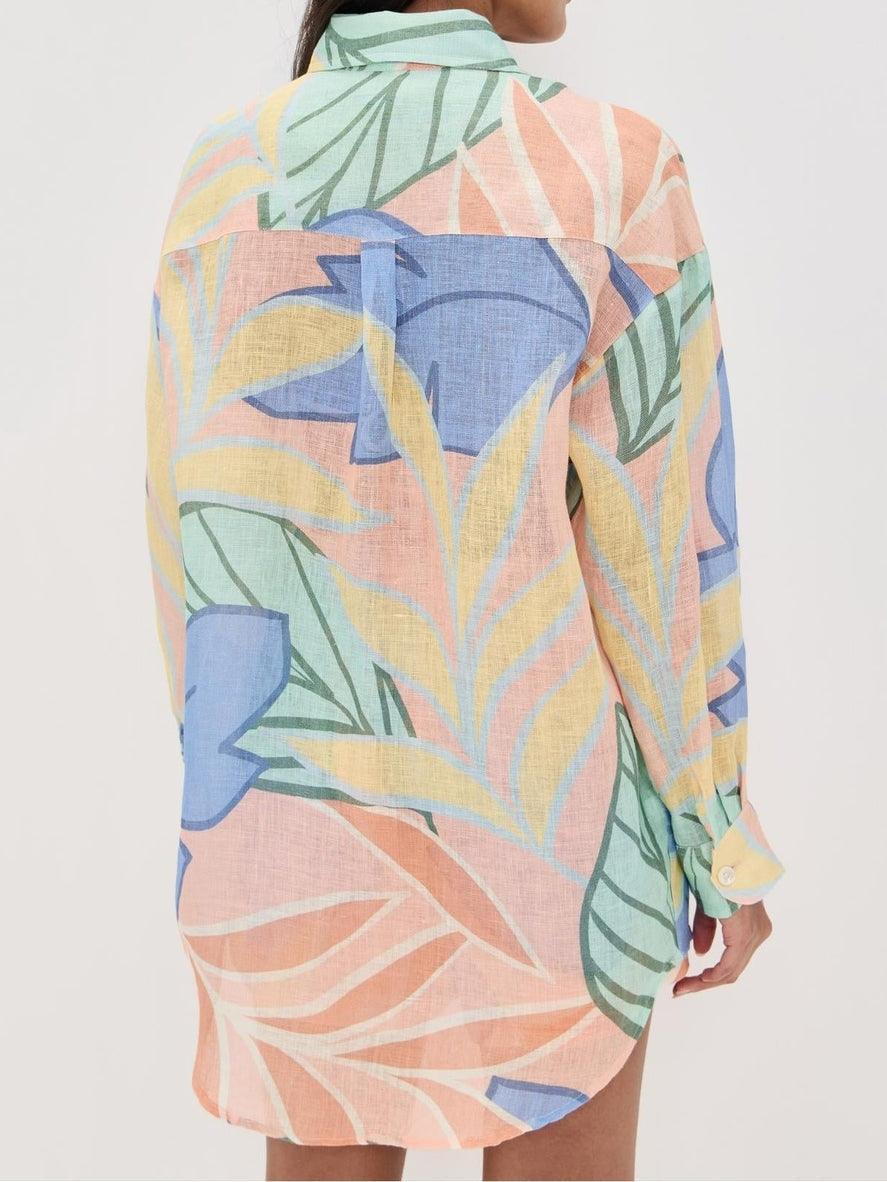 Tropical Leaf Print Short Set by Playa Boyfriend