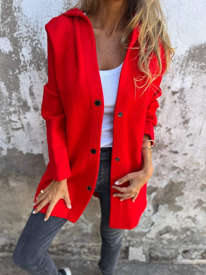 Appolinia™ | Button-Up Hooded Cardigan