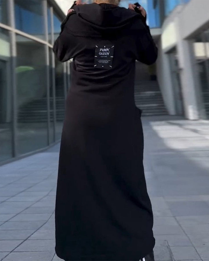 שמלה קז'ואל בצבע אחיד שיקית