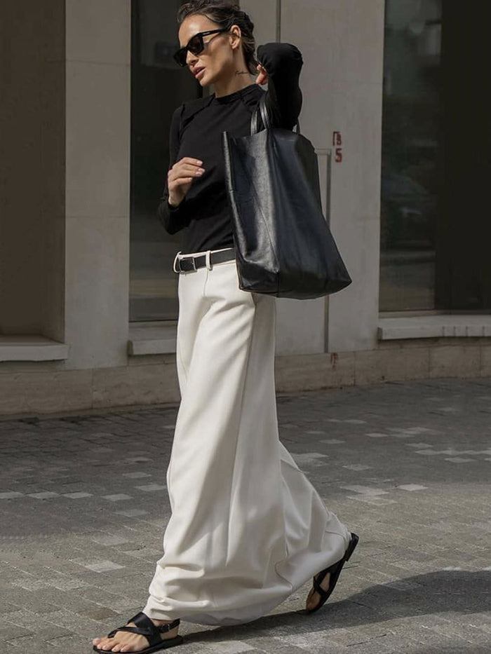 Chic H-Line Solid Color Skirts