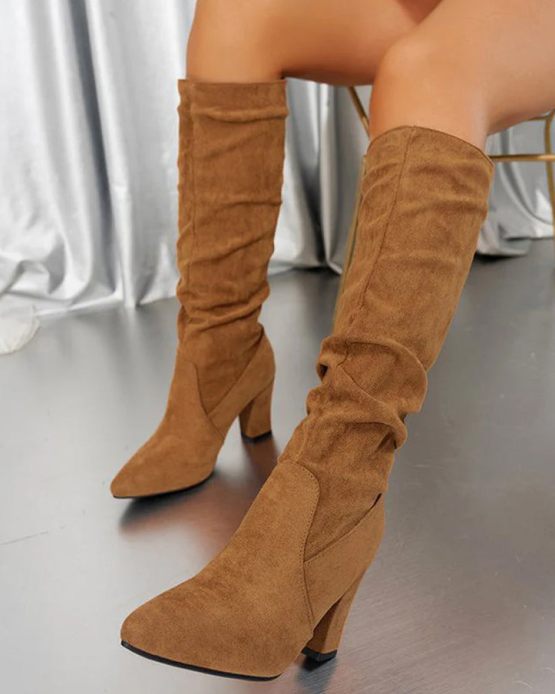 🌟 Just In – Bestselling Stylish High Heel Boots for Women in Solid Colors!