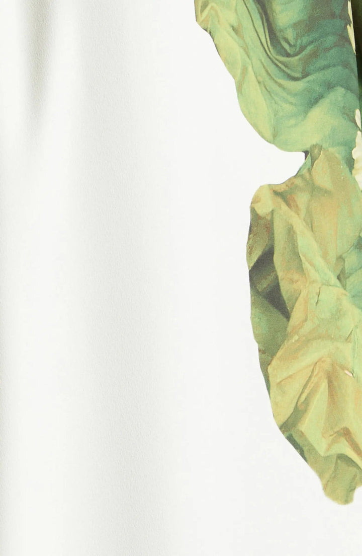 שמלת מקסי עם כתף אחת והדפס פרחוני