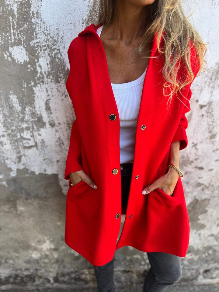 Appolinia™ | Button-Up Hooded Cardigan