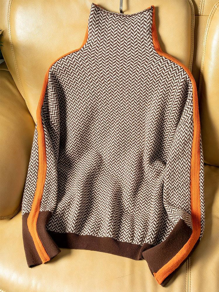 Malou | Bold Striped Turtleneck Sweater