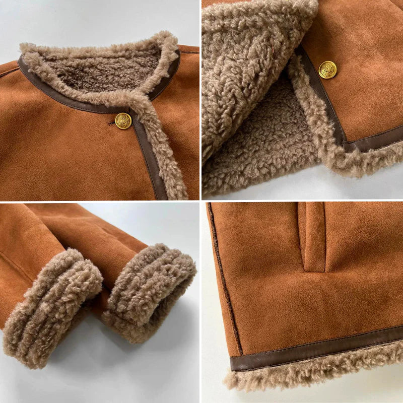 Rosalie | Sheepskin Jacket with Button Details