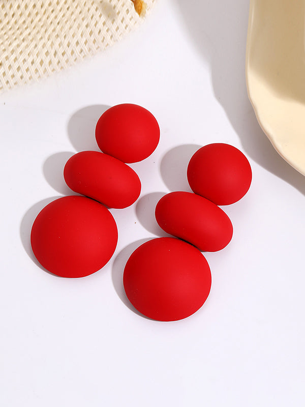 Geometric Beaded Solid Color Earrings
