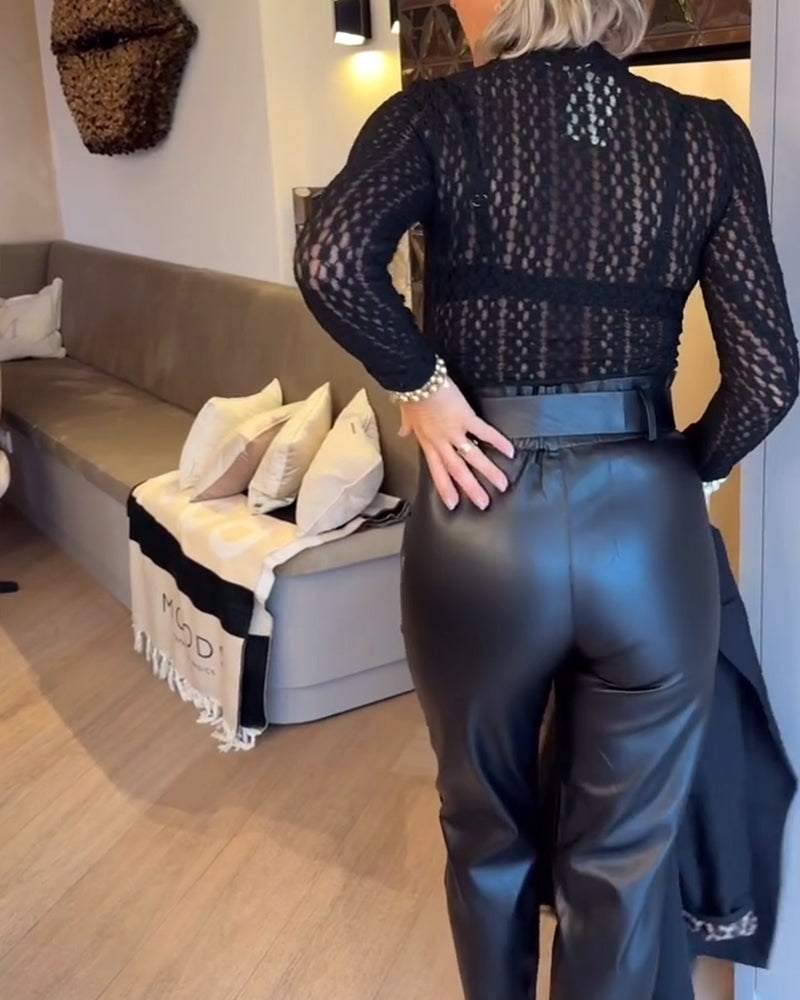 סריג נמתח פרימיום עם גזרה אאוטנטית
