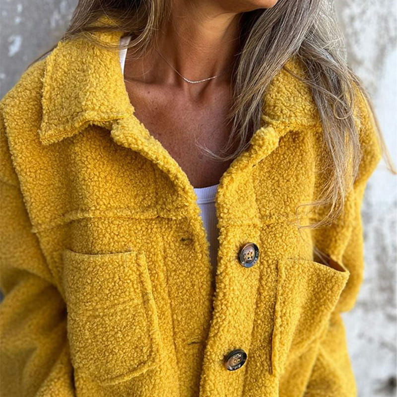 Louise Sherpa Button-Up Jacket