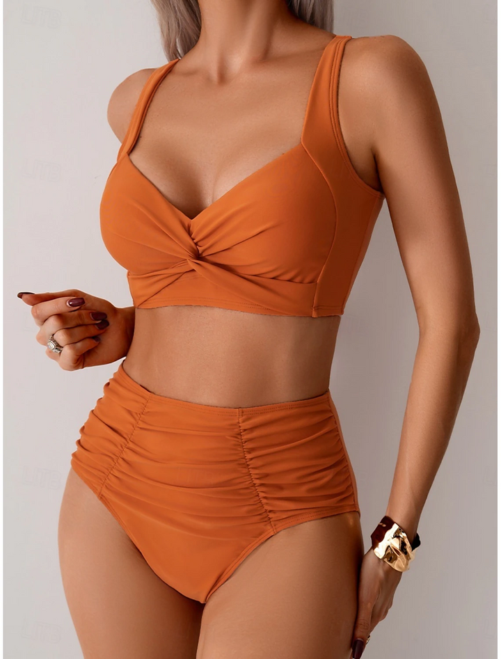 Nicole - Gathered Fabric Bikini