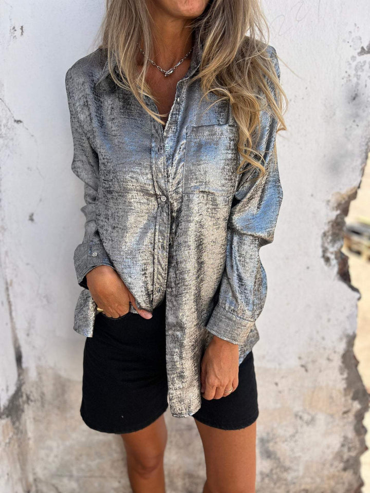 Trendy Suede Casual Lapel Shirt