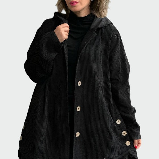 Cordia - Cozy Hooded Corduroy Jacket