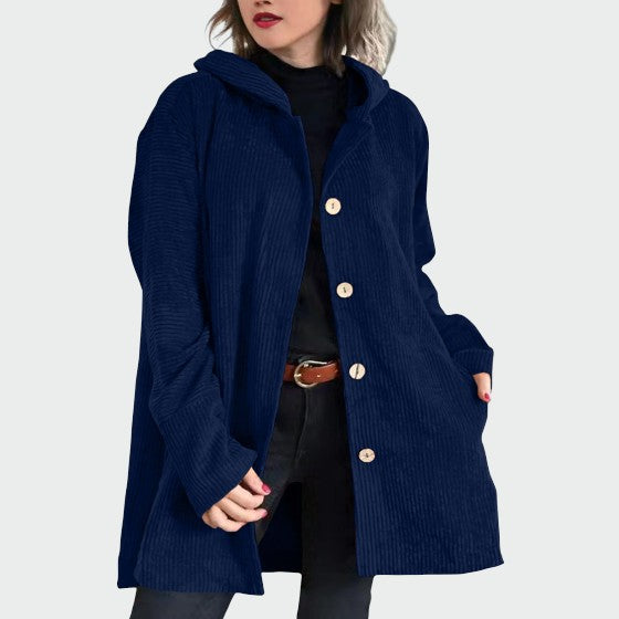 Cordia - Cozy Hooded Corduroy Jacket
