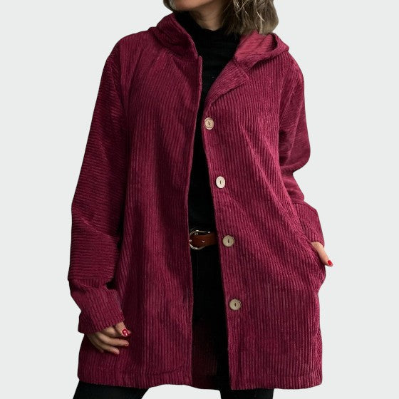 Cordia - Cozy Hooded Corduroy Jacket