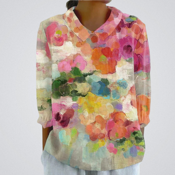 Wendy – Floral Watercolour Blouse