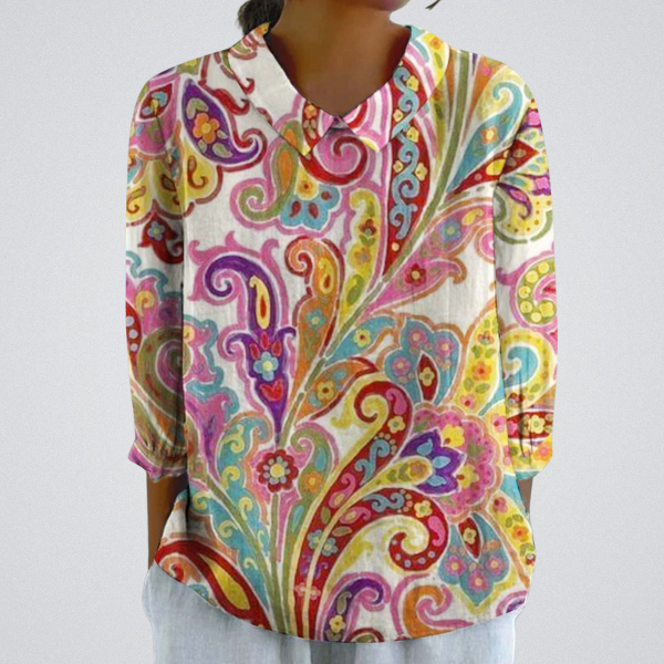 Diane – Bohemian Floral Blouse