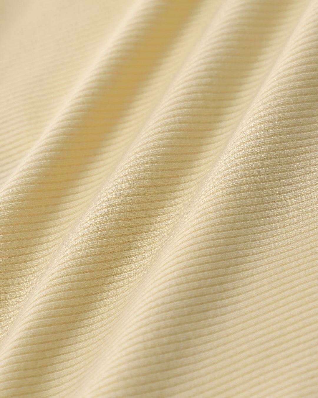 Gelbes V-Ausschnitt Tanktop aus Rippstrick