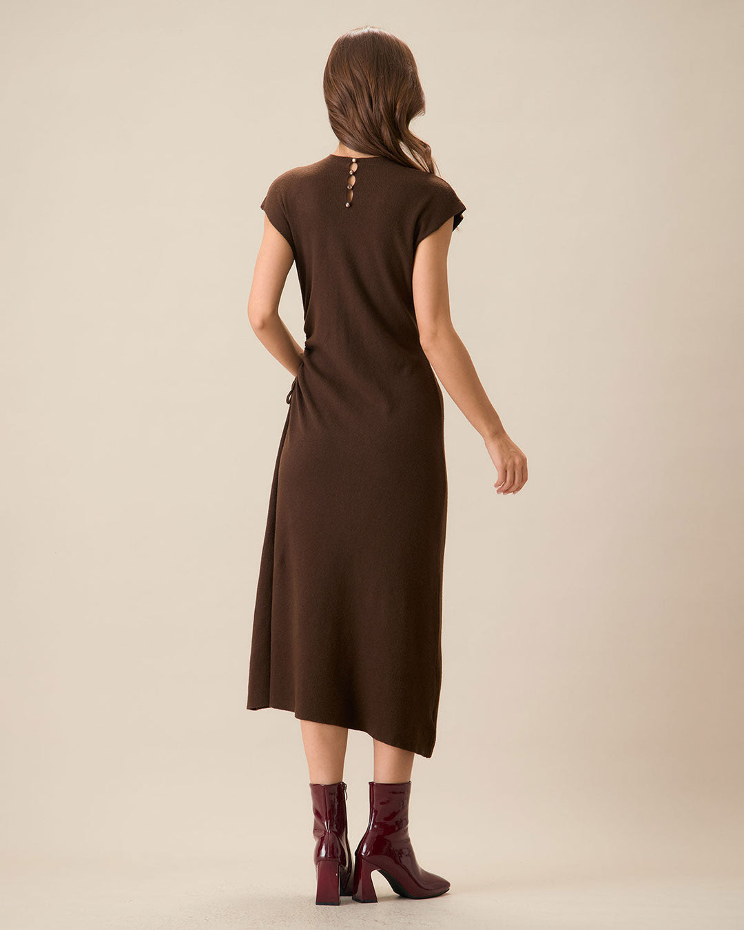 קפה – Figurbetontes Wende-Pulloverkleid für Frauen