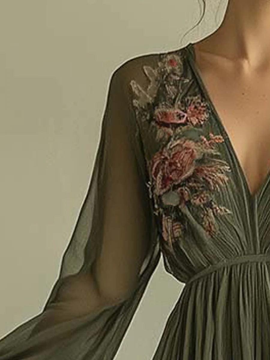 Printed Chiffon Fashion Dress