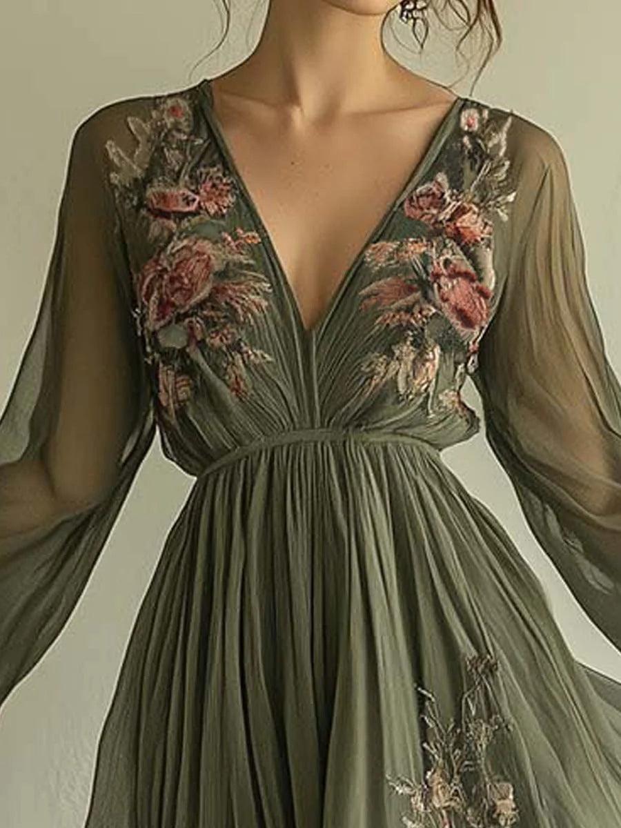 Printed Chiffon Fashion Dress