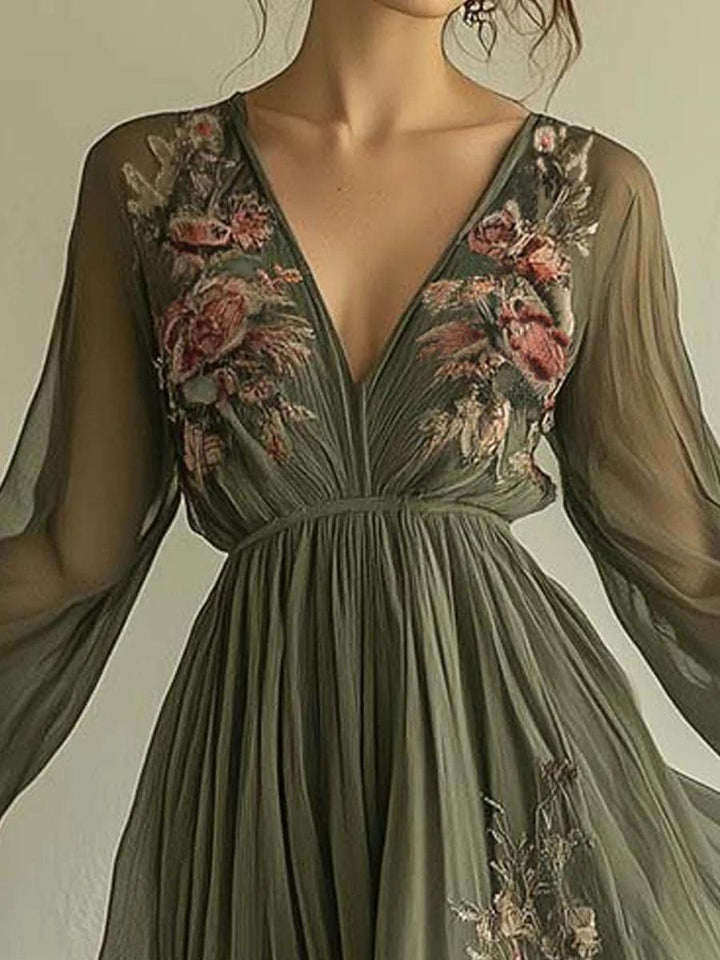 Printed Chiffon Fashion Dress