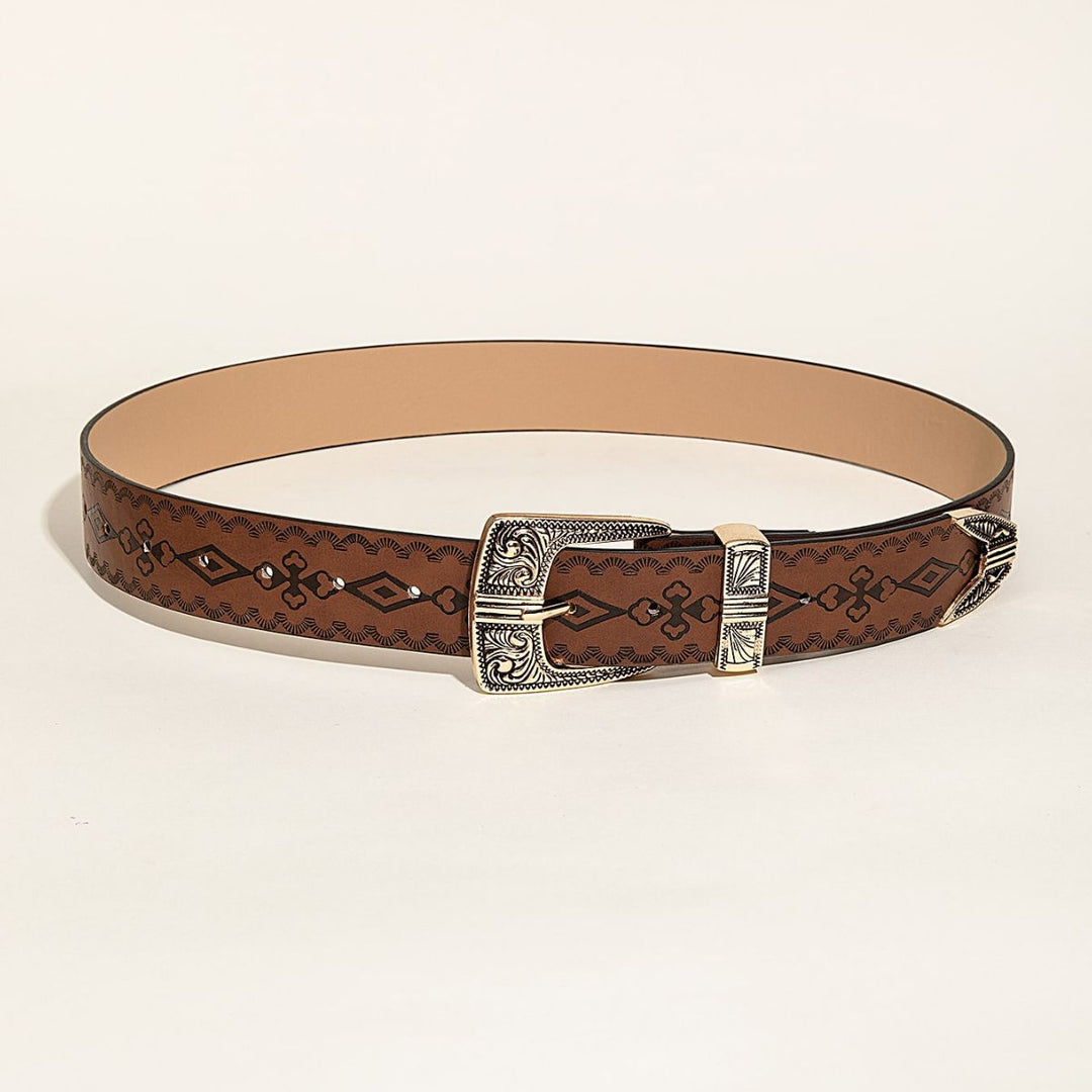 Women's Western-Inspired Fashion Belt with Unique Patterns