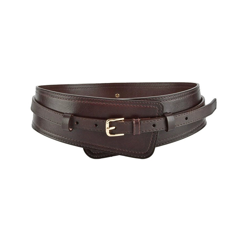 Trendy Women's Imitation Leather Wide Harness Belt