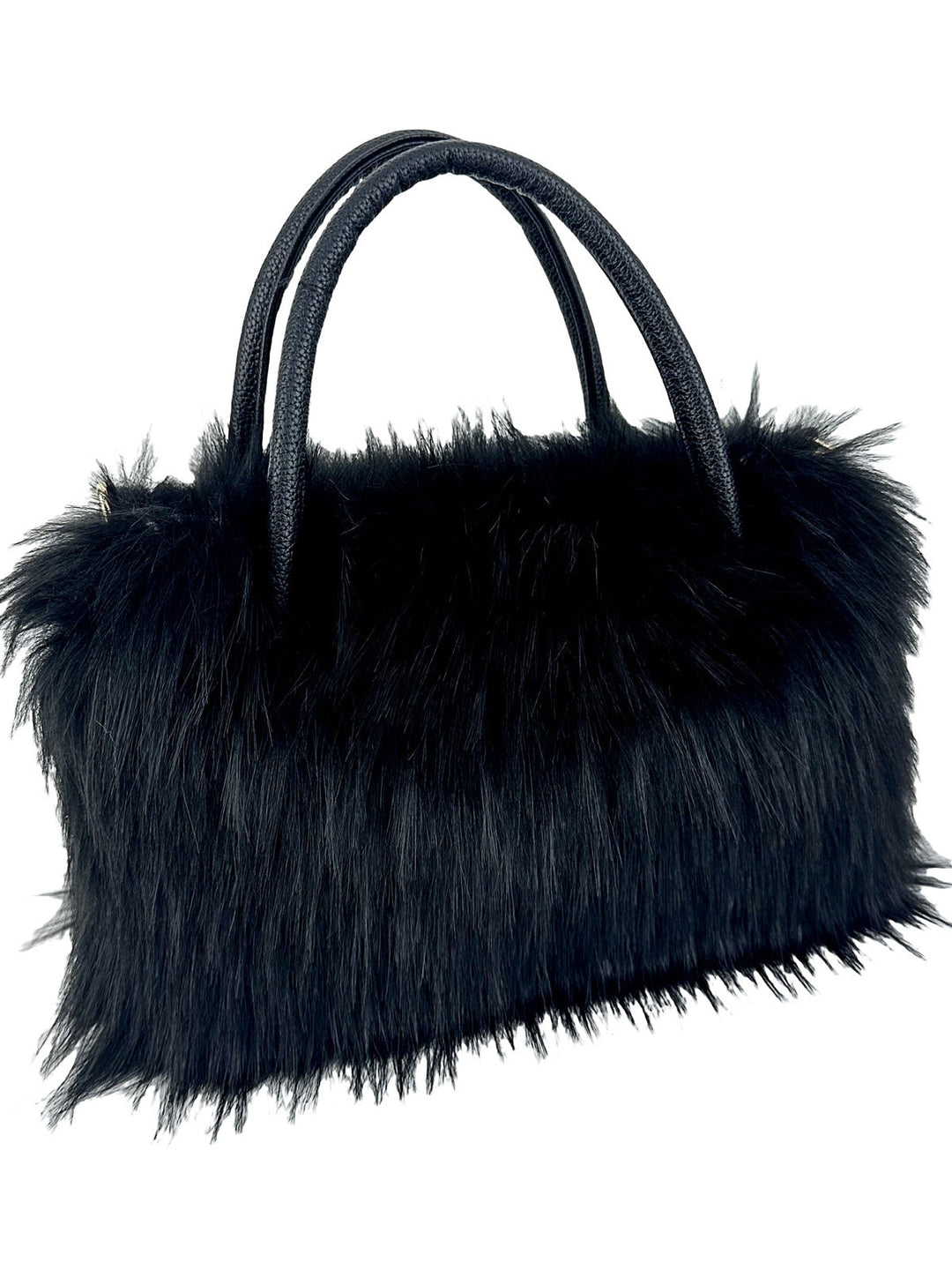 Chic Faux Fur Crossbody Bag with Trendy Chain Strap