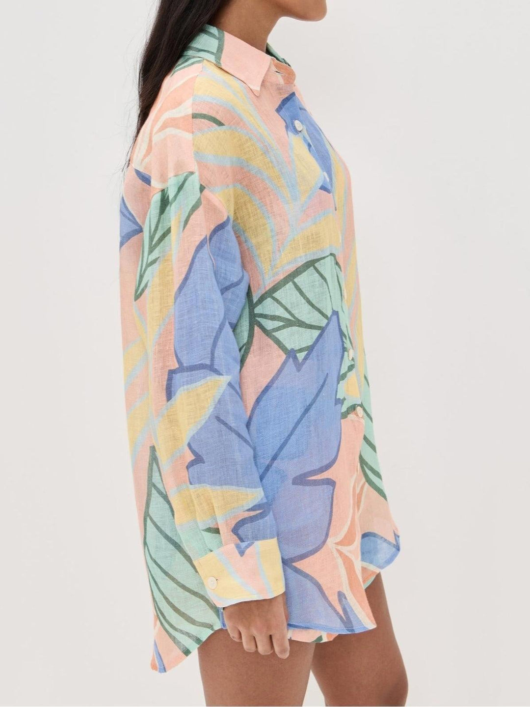 Tropical Leaf Print Short Set by Playa Boyfriend