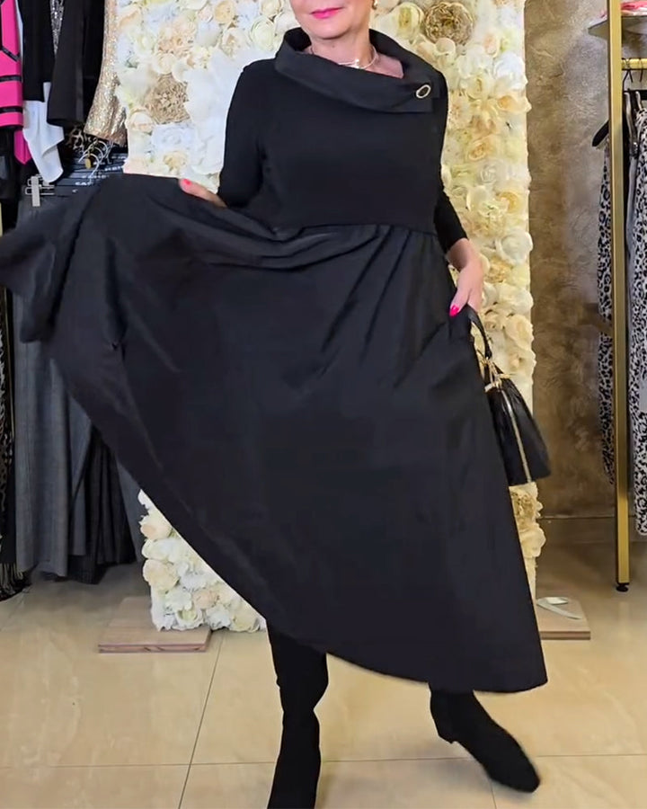 שמלת רחוב שיקית עם גזרה A-גזרה אחידה