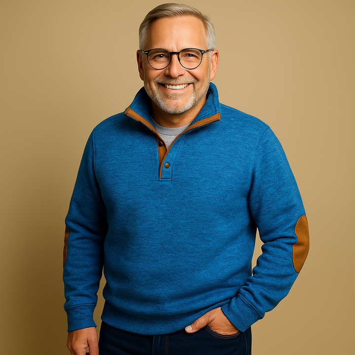 תמר מצב | סוודר קלאסי עם רוכסן חצי