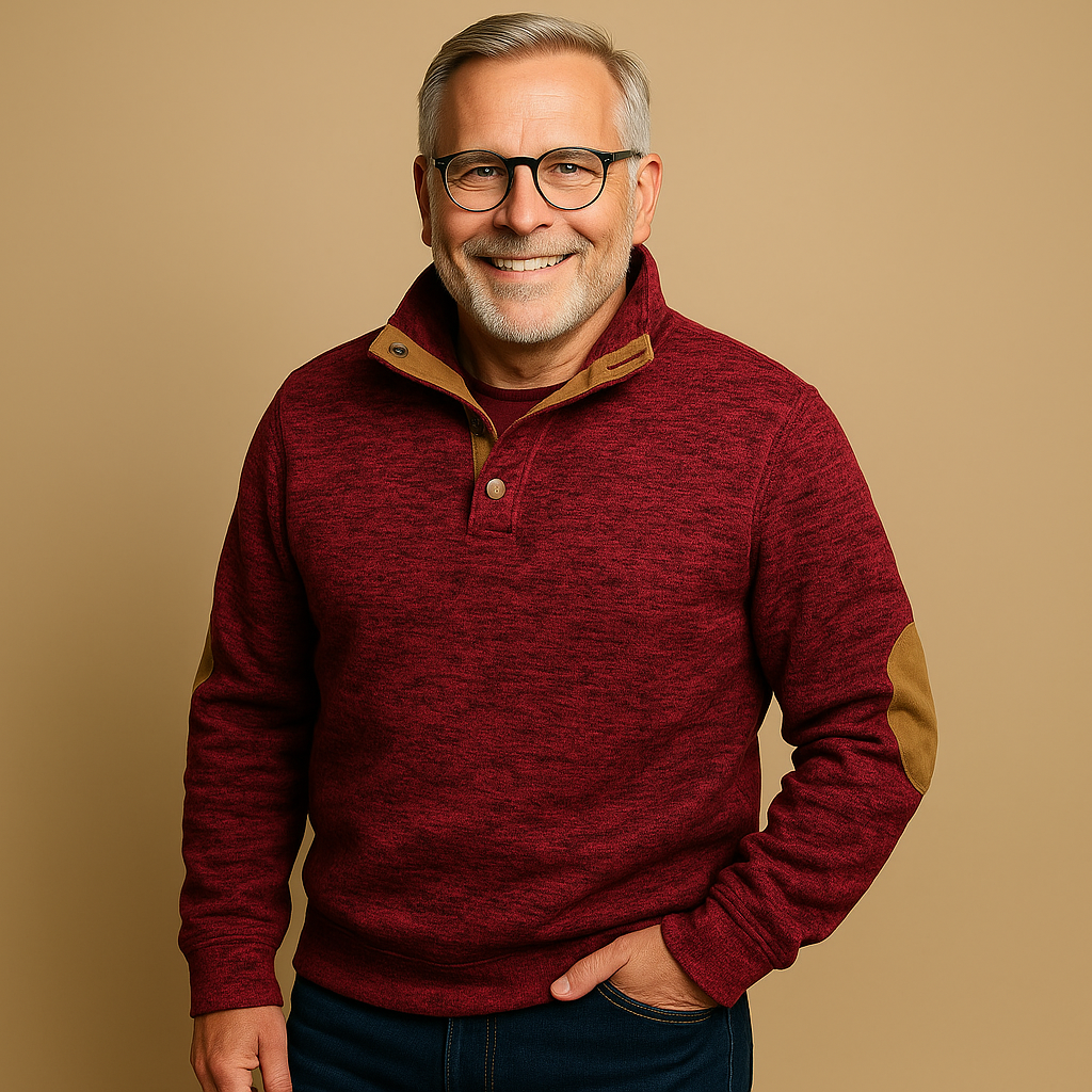 תמר מצב | סוודר קלאסי עם רוכסן חצי