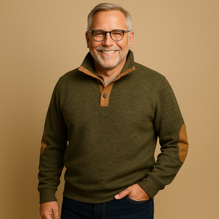 תמר מצב | סוודר קלאסי עם רוכסן חצי