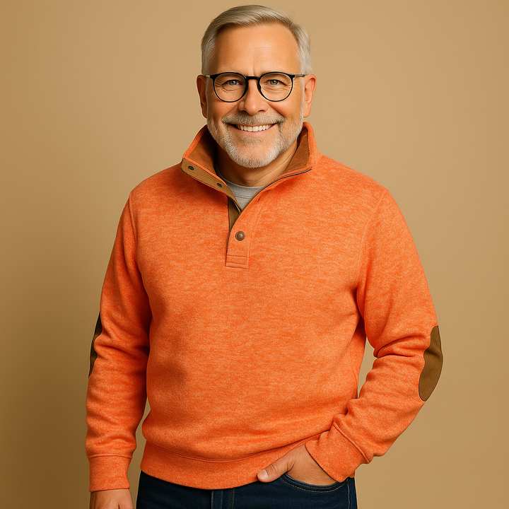 תמר מצב | סוודר קלאסי עם רוכסן חצי