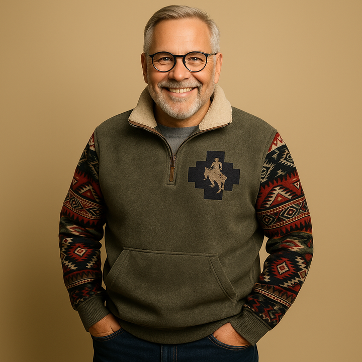 תמר מצב | סוודר קלאסי עם רוכסן חצי