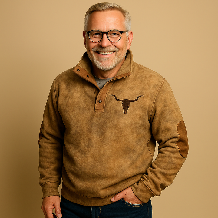 תמר מצב | סוודר קלסי עם חצי רוכסן