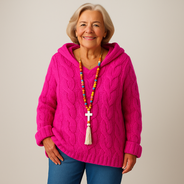 תמר מצב | סוודר עם כובע נוח ואלגנטי