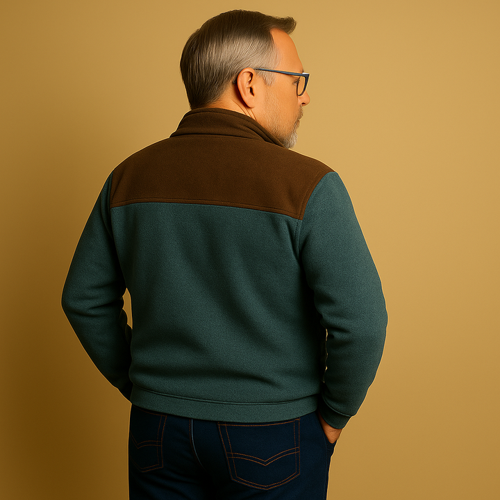 תמר מצב | סוודר קלסי עם רוכסן חצי