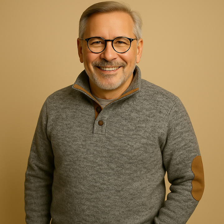 תמר מצב | סוודר קלאסי עם רוכסן חצי