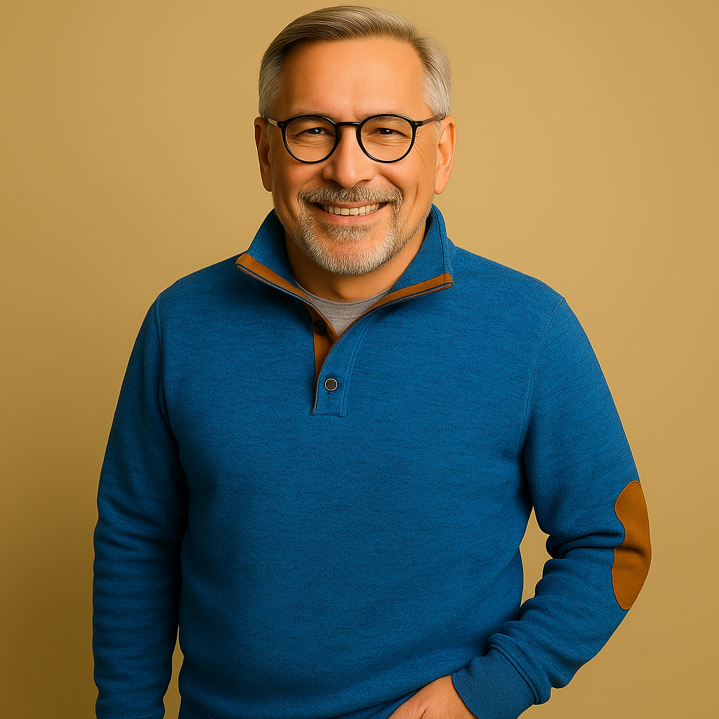 תמר מצב | סוודר קלאסי עם רוכסן חצי