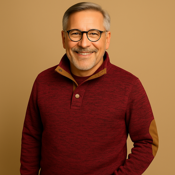 תמר מצב | סוודר קלאסי עם רוכסן חצי