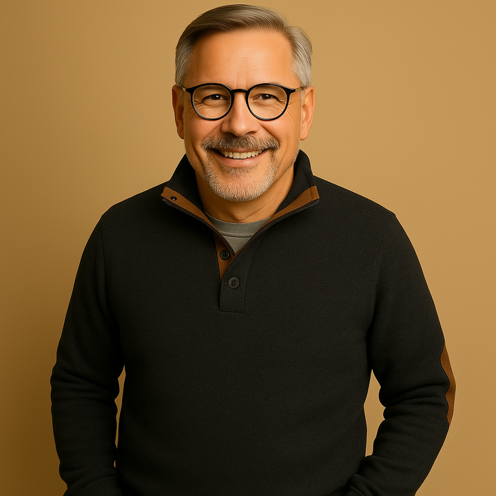 תמר מצב | סוודר קלאסי עם רוכסן חצי