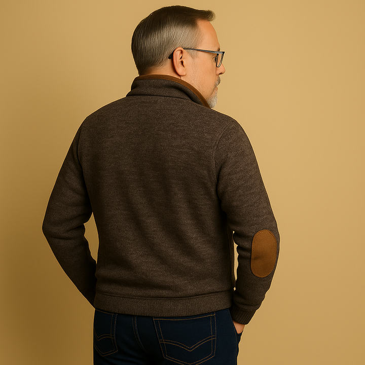 תמר מצב | סוודר קלאסי עם רוכסן חצי