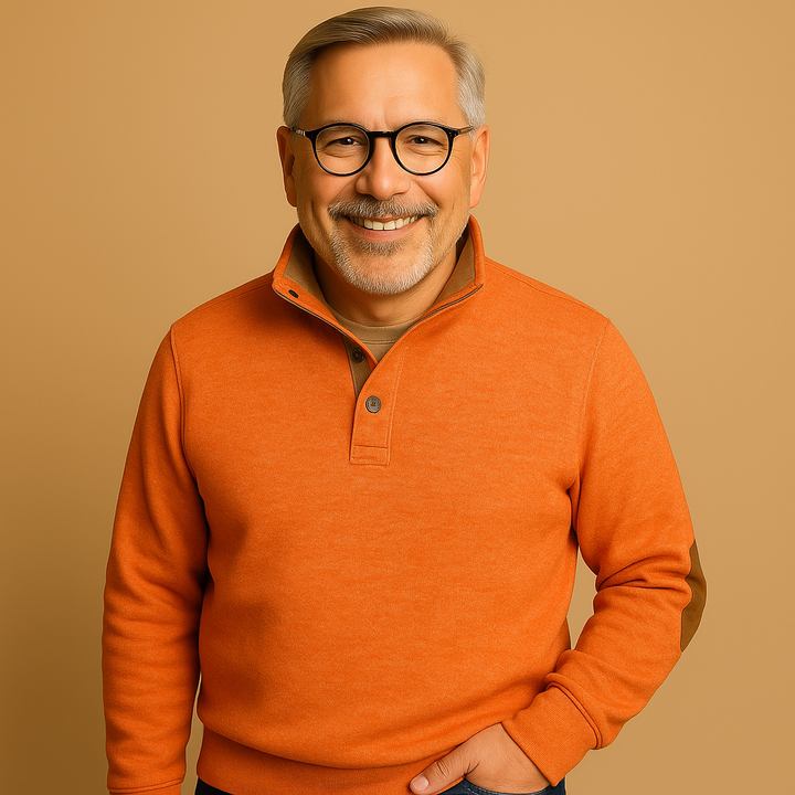 תמר מצב | סוודר קלאסי עם רוכסן חצי