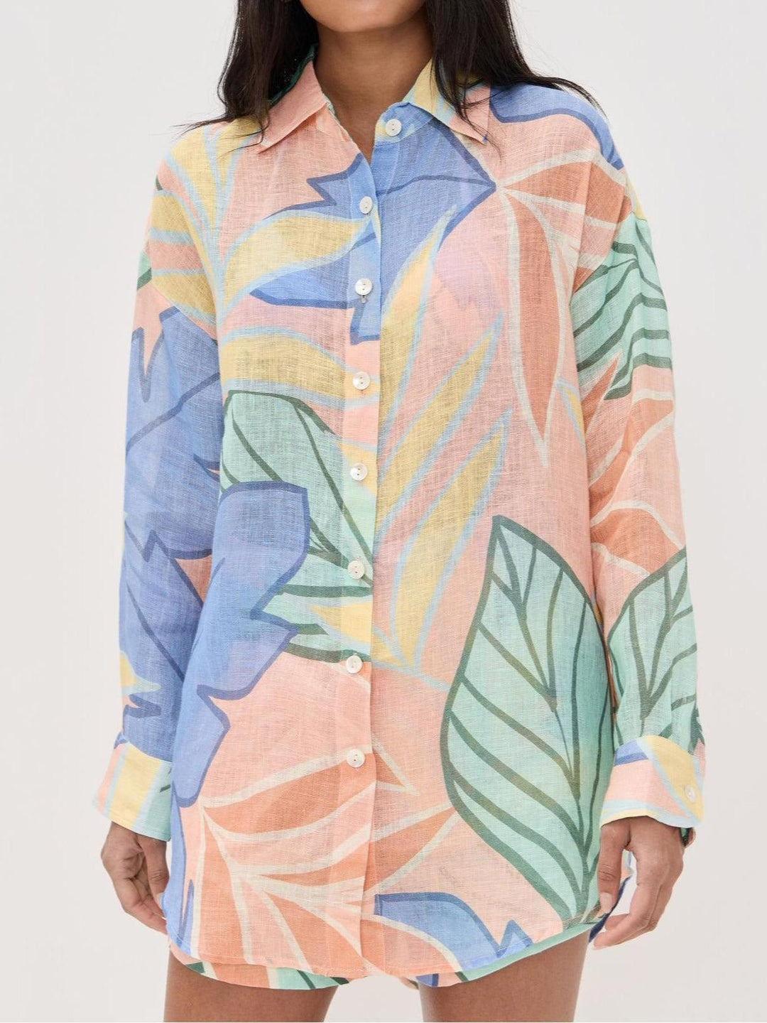 Tropical Leaf Print Short Set by Playa Boyfriend