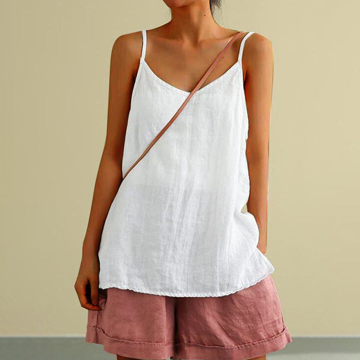 Solid Casual Sleeveless Tank Top