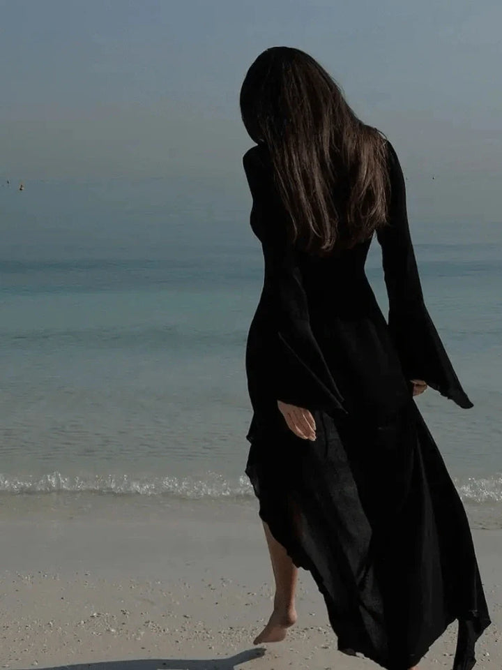 Celeste Lightweight Ruffled Beach Cover-Up