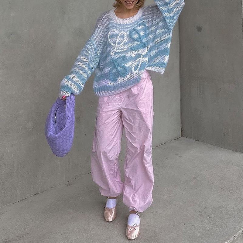 Vibrant Striped Knit Sweater for Everyday Wear