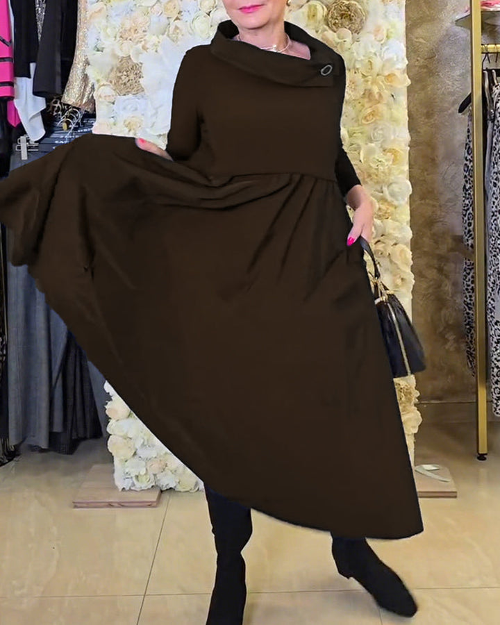 שמלת רחוב שיקית עם גזרה A-גזרה אחידה