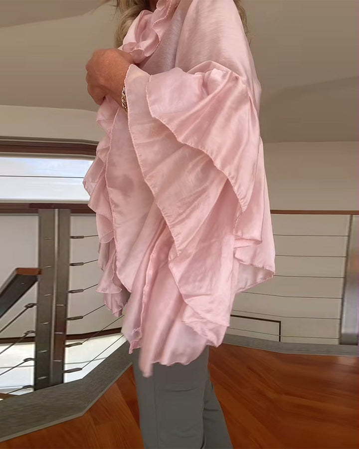 חולצה אופנתית עם קפלים